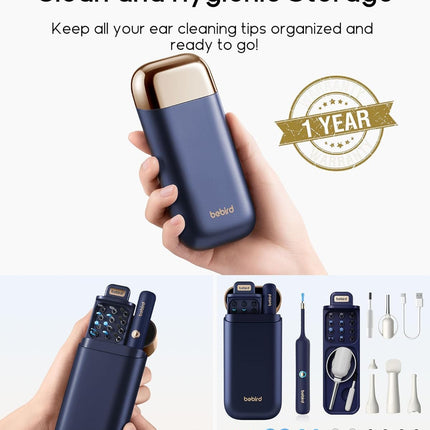 Bebird Ear Wax Removal Tool with Camera & Light – 1080P HD Smart Ear Cleaning Kit with Silicone Tips & WiFi App