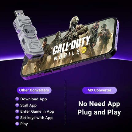 M9 5-in-1 Mobile Gaming Keyboard & Mouse Combo Pack | Wired & Bluetooth Dual Mode | Plug & Play for Android & iOS