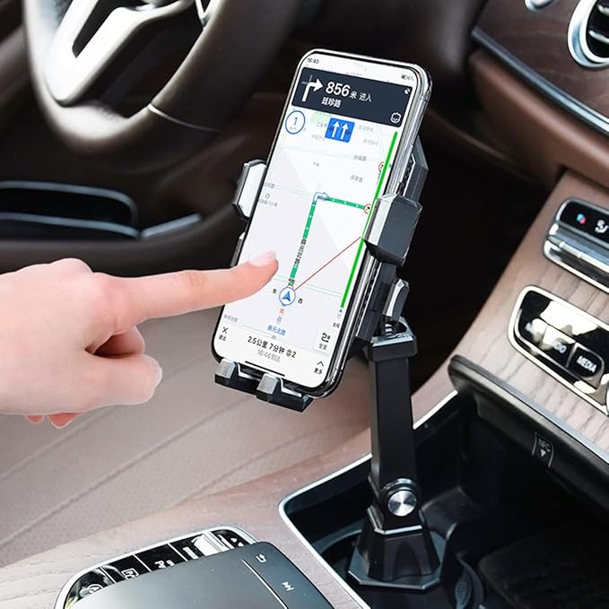 PEETTA Adjustable Car Phone Mount Holder, Universal Fit, Metallic Grey
