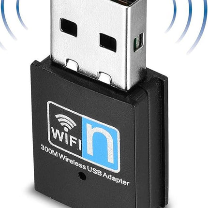 WiFi Dongle, 300Mbps Mini Wireless Network USB Wi-Fi Adapter for PC Desktop Laptop - Supports Windows 10/8/8.1/7/Vista/XP, macOS, and Linux