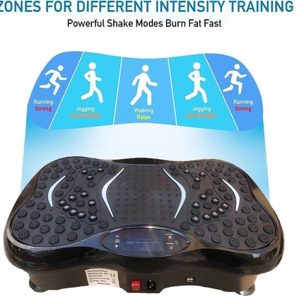 Vibration Plate Exercise Machine for Home Use | Whole Body Vibration Fitness Trainer with Bluetooth Speaker, 5 Programs & Resistance Bands