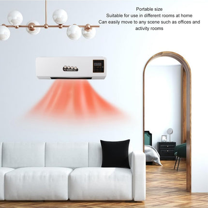 Wall Mounted Room Heater 800W with Remote | 3 Heat Settings | Silent Fast Heating Electric Heater | Energy Efficient EU Plug