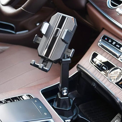 PEETTA Adjustable Car Phone Mount Holder, Universal Fit, Metallic Grey