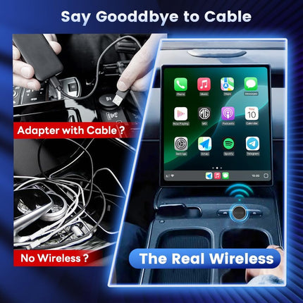 Carlinkit Mini Ultra3 Wireless CarPlay & Android Auto Adapter | Plug & Play 2.4G/5G WiFi for OEM Wired Cars