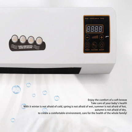 Wall Mounted Room Heater 800W with Remote | 3 Heat Settings | Silent Fast Heating Electric Heater | Energy Efficient EU Plug