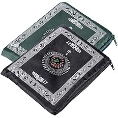 PEETTA Prayer Mat (Pack of 4), Easy to Carry, Foldable, Portable, travel Rug with compass