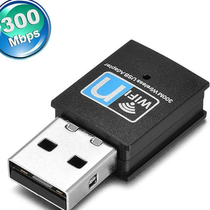 WiFi Dongle, 300Mbps Mini Wireless Network USB Wi-Fi Adapter for PC Desktop Laptop - Supports Windows 10/8/8.1/7/Vista/XP, macOS, and Linux