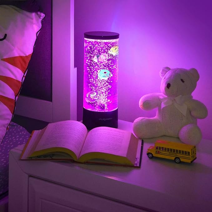 Fake Fish Tank Mini Bubble Lamp – Fake Aquarium - Color Changing Sensory Lamp- 12 Inch.