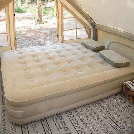 Outdoor Inflatable Mattress Camping Folding Bed Automatic Inflatable Heightened Single Double Air Mat Self-driving Sleeping Bed