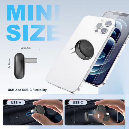 Carlinkit Mini Ultra3 Wireless CarPlay & Android Auto Adapter | Plug & Play 2.4G/5G WiFi for OEM Wired Cars