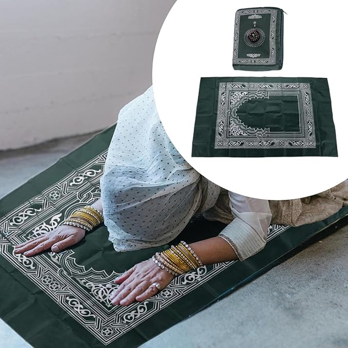 PEETTA Prayer Mat (Pack of 4), Easy to Carry, Foldable, Portable, travel Rug with compass