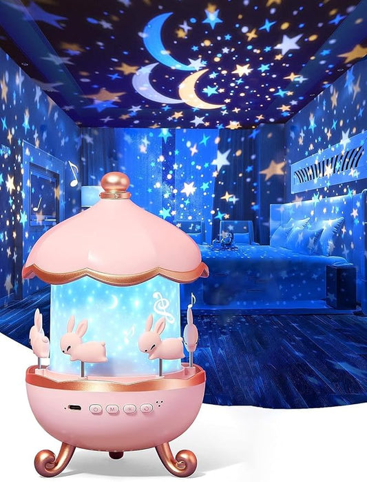 PEETTA Star Projector Night Light for Kids 72 Light Modes Baby Sound Machine Night Light for Kids Room Decor Kids Night Lights for Bedroom, Kawaii Unicorn Gifts for Girls Night Light