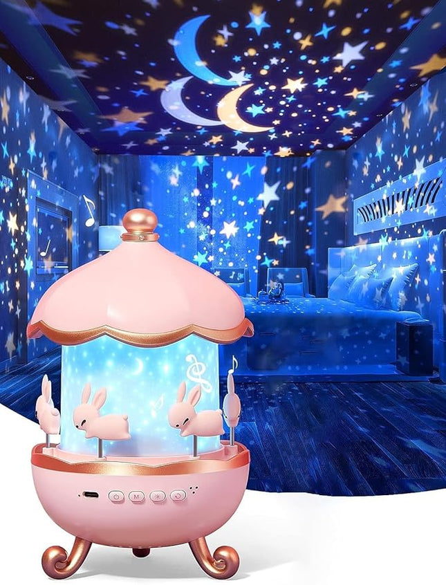 PEETTA Star Projector Night Light for Kids 72 Light Modes Baby Sound Machine Night Light for Kids Room Decor Kids Night Lights for Bedroom, Kawaii Unicorn Gifts for Girls Night Light