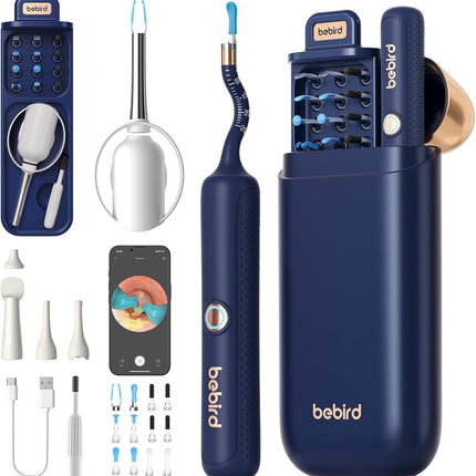 Bebird Ear Wax Removal Tool with Camera & Light – 1080P HD Smart Ear Cleaning Kit with Silicone Tips & WiFi App