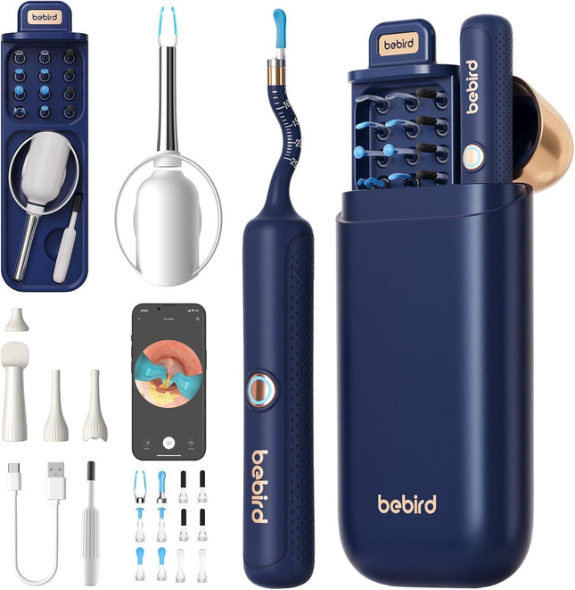 Bebird Ear Wax Removal Tool with Camera & Light – 1080P HD Smart Ear Cleaning Kit with Silicone Tips & WiFi App