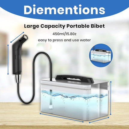 Compact Bidet Sprayer for Travel – Portable Electric Shattaf (شطاف المسافر), USB Rechargeable Handheld Bidet with Adjustable Water Pressure