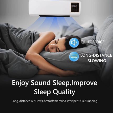 Wall Mounted Room Heater 800W with Remote | 3 Heat Settings | Silent Fast Heating Electric Heater | Energy Efficient EU Plug