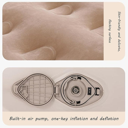 Outdoor Inflatable Mattress Camping Folding Bed Automatic Inflatable Heightened Single Double Air Mat Self-driving Sleeping Bed