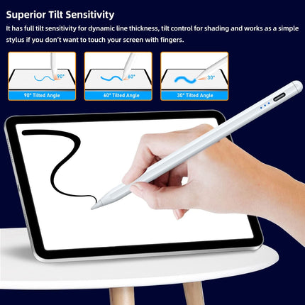 Universal Active Stylus Pen for iPad & Android Tablets – Ultra-Precise Touch Pencil with Palm Rejection, USB-C Fast Charging & LED Display