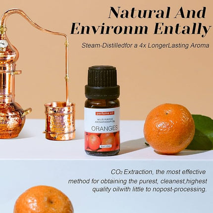 6pcs x 10 mL Essential Oils Suit Water Soluble Aromatherapy Essential Oil (Sandalwood& Sweet Orange& Lavender& Eucalyptus& Lemon& Mint) Oil for Humidifier Aroma Diffuser