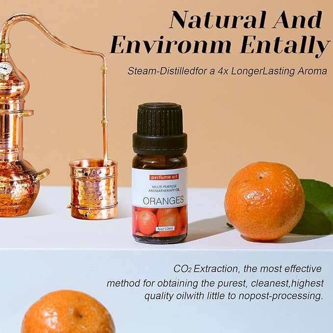 6pcs x 10 mL Essential Oils Suit Water Soluble Aromatherapy Essential Oil (Sandalwood& Sweet Orange& Lavender& Eucalyptus& Lemon& Mint) Oil for Humidifier Aroma Diffuser