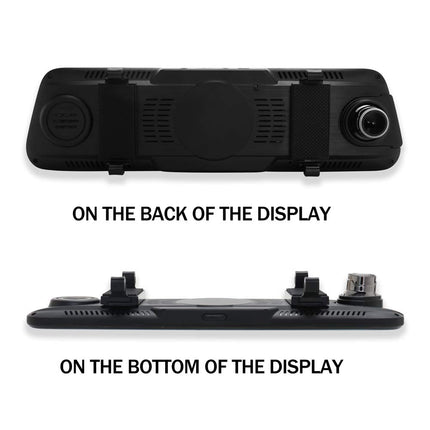 Starlight Night Vision Dash Cam with 170° Rear Camera | 9.66 Inch Full HD 1080P
