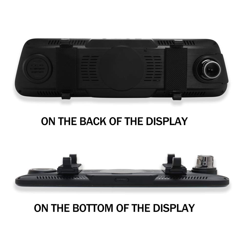 Starlight Night Vision Dash Cam with 170° Rear Camera | 9.66 Inch Full HD 1080P