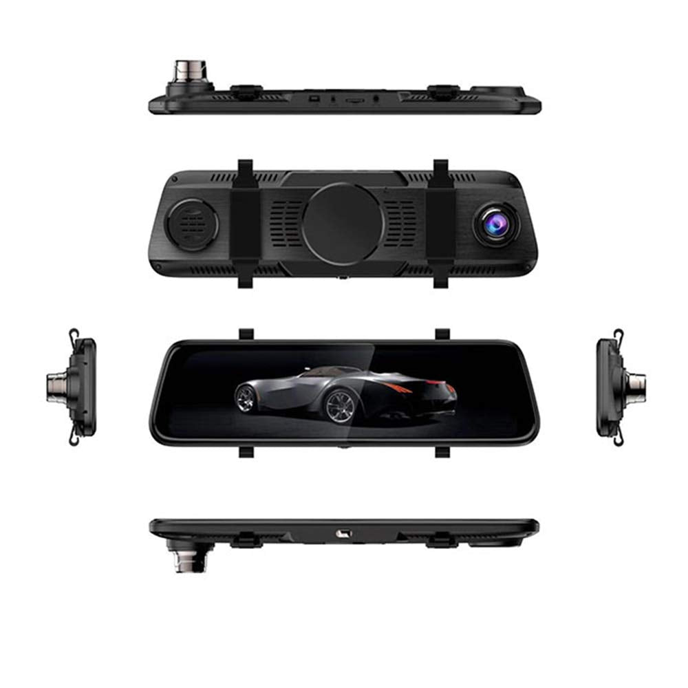 Starlight Night Vision Dash Cam with 170° Rear Camera | 9.66 Inch Full HD 1080P