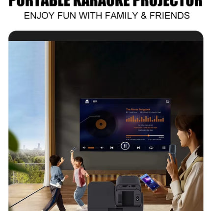 HY-360 HD Karaoke Projector with Microphone | 1080P Supported Home Theater Projector for Movies & Karaoke