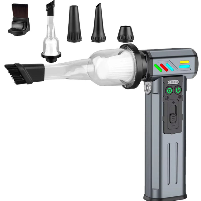 F034-4 Multifunctional Vacuum Cleaner – Dual Blower & Portable Rechargeable Vacuum with LED Light & Digital Display