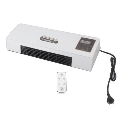Wall Mounted Room Heater 800W with Remote | 3 Heat Settings | Silent Fast Heating Electric Heater | Energy Efficient EU Plug