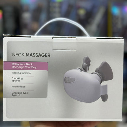Siaasoo Neck Massager with Heat – Deep Tissue Shiatsu Massage for Neck, Shoulders, Back & Lower Abdomen (Wireless, Type-C Charging)