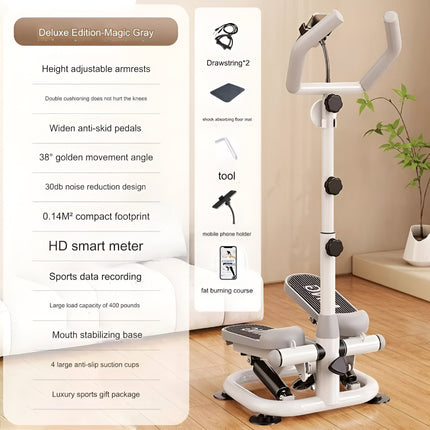 Mini Hydraulic Stepper with Handle – Compact Fitness Stair Climber for Home Workout, Weight Loss & Leg Training