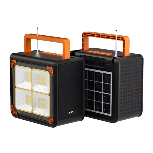 LP V96 Outdoor Solar Bluetooth Speaker with 10W Power, Flashlight, Power Bank & FM Radio – 4500mAh Battery
