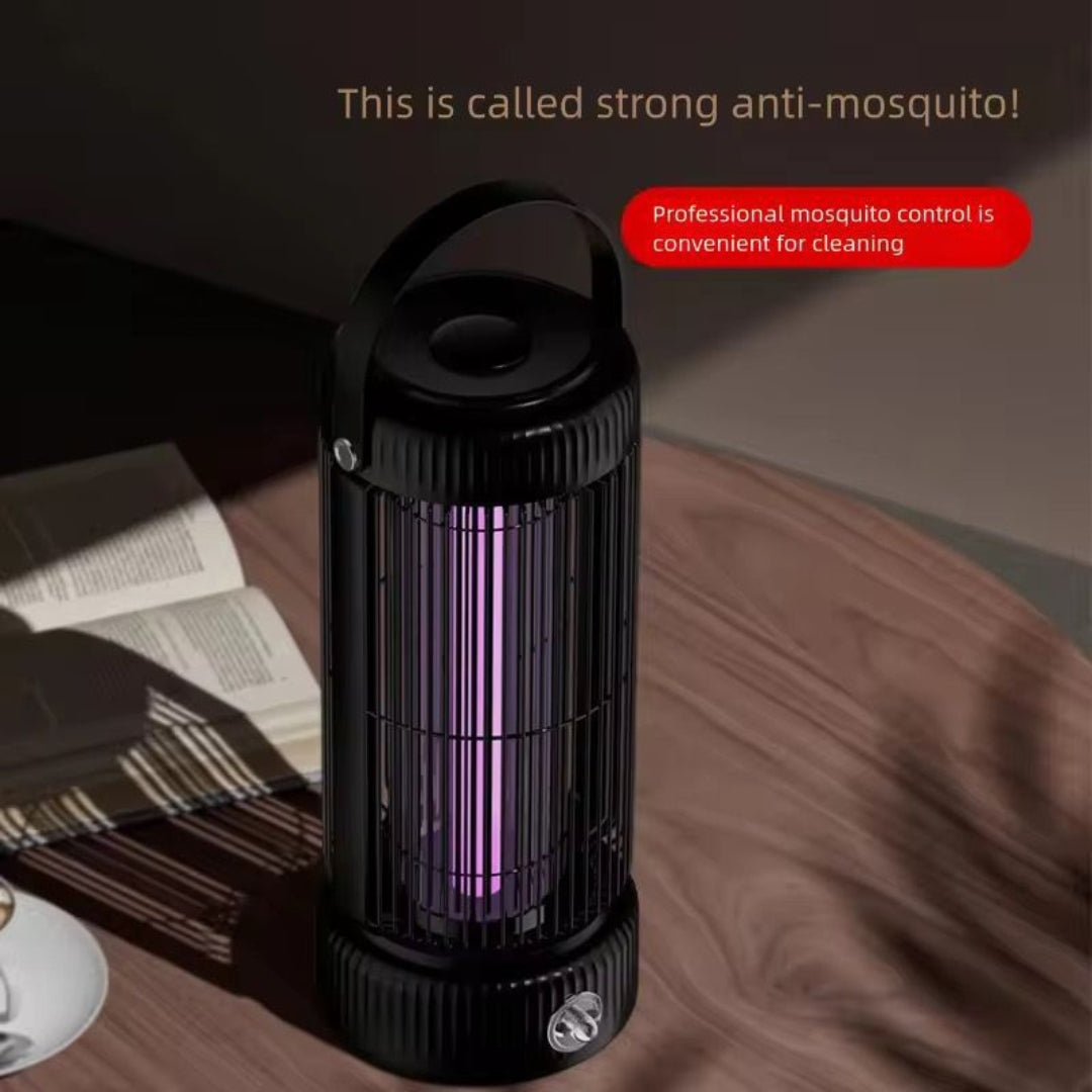 LED Electric Shock Mosquito Lamp – Portable 360° UV Bug Zapper with 3000V Shock, Rechargeable via USB-C, Quiet & Non-Toxic for Indoor & Outdoor Use