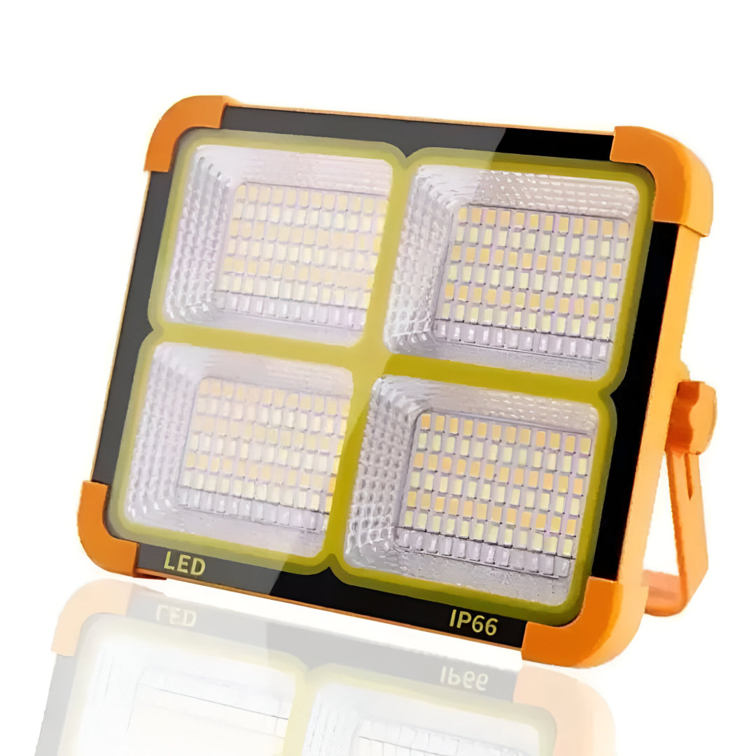 Solar Outdoor LED Work Light 1000W – 336 LEDs, Rechargeable Power Bank, IP66 Waterproof, 4 Modes, Portable Camping & Emergency Light