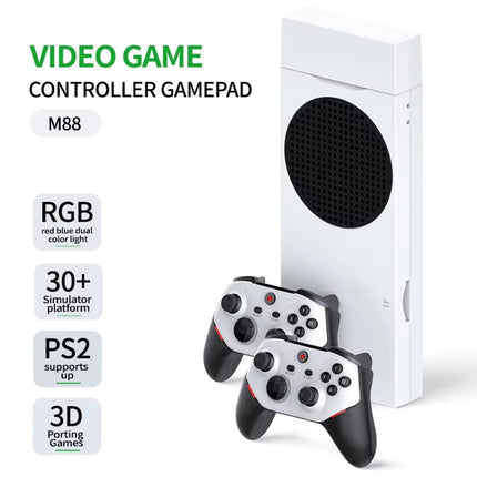 M88 4K HD Retro Gaming Console – 128GB, 30000+ Classic Games, PS2 Support, Dual Wireless Controllers, Plug & Play TV Game Stick