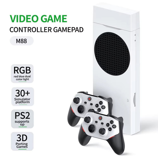 M88 4K HD Retro Gaming Console – 128GB, 30000+ Classic Games, PS2 Support, Dual Wireless Controllers, Plug & Play TV Game Stick