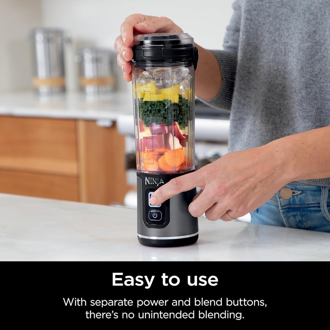 Ninja Blast Cordless Portable Blender – 530ML | USB-C Rechargeable, Leakproof, BPA-Free, Black