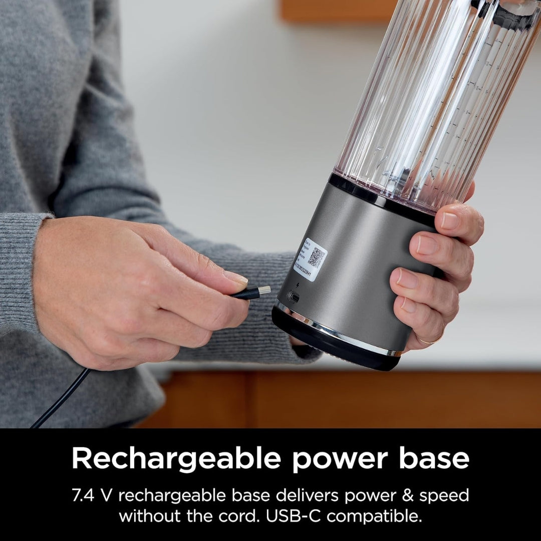 Ninja Blast Cordless Portable Blender – 530ML | USB-C Rechargeable, Leakproof, BPA-Free, Black