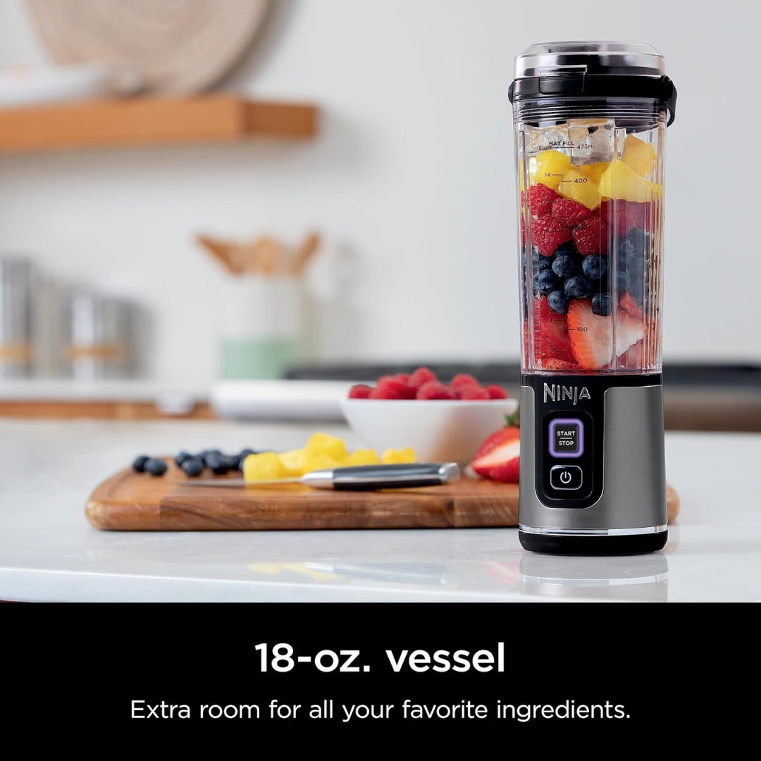 Ninja Blast Cordless Portable Blender – 530ML | USB-C Rechargeable, Leakproof, BPA-Free, Black
