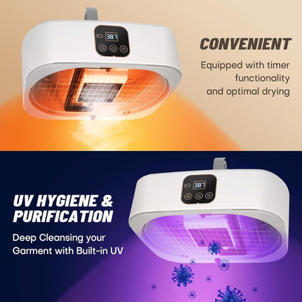 Compact Foldable Drying Heater – Portable Electric Clothes Dryer with Intelligent Timer & UV Cleaning (Model SH-009)