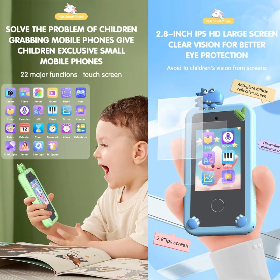 Kids SmartPhone P1 Plus – Mini Smart Touch Phone with Camera, Music & Educational Apps (3+ Years)
