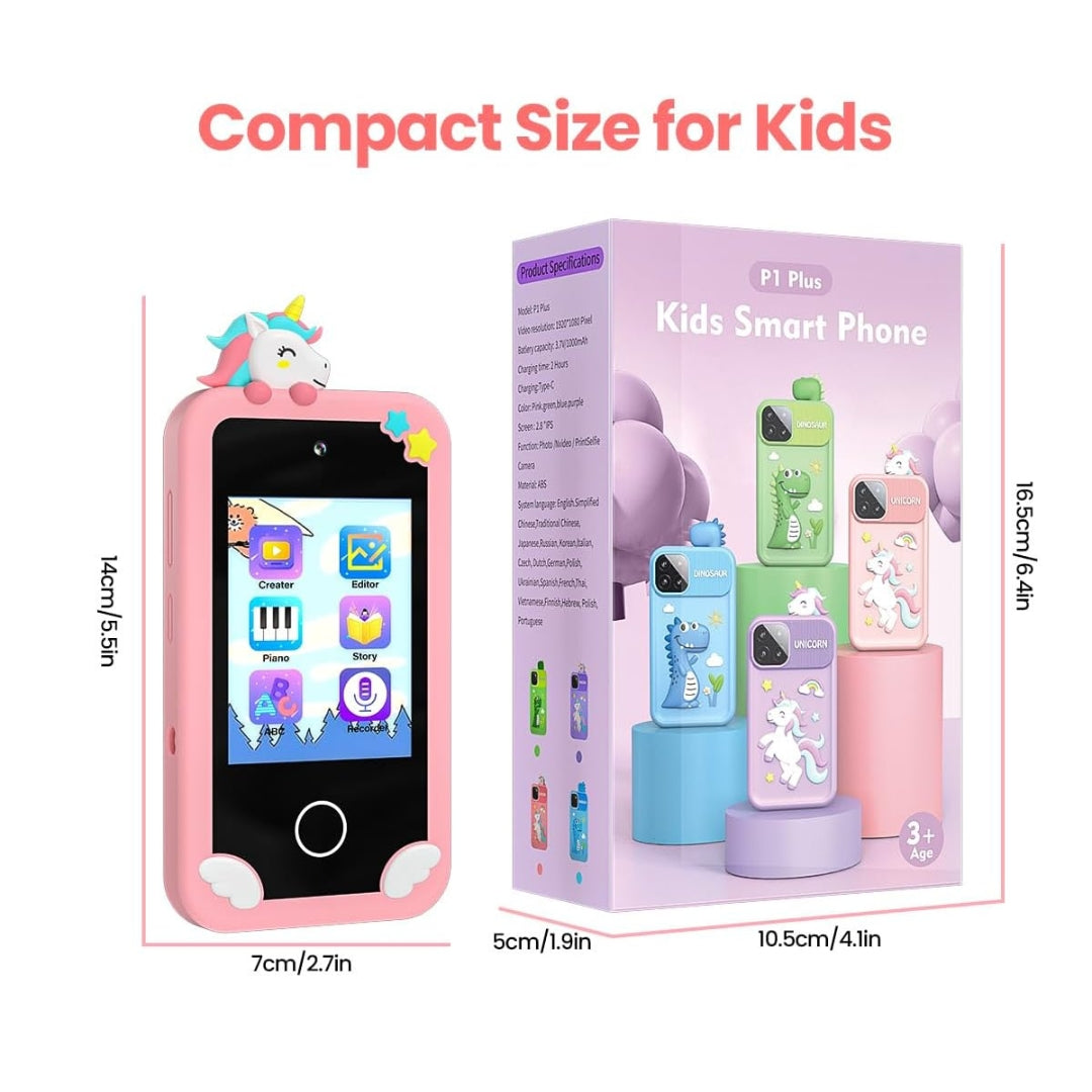 Kids SmartPhone P1 Plus – Mini Smart Touch Phone with Camera, Music & Educational Apps (3+ Years)