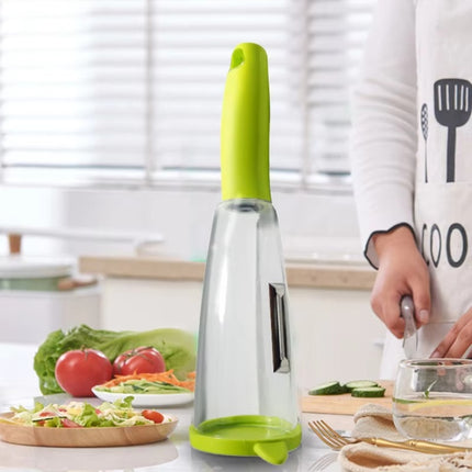 Multi-Purpose Vegetable Peeler with Storage Container – Stainless Steel Blade, Ergonomic Handle, Random Color