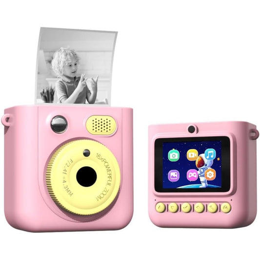 Kids Instant Print Camera – Instant Fun & Creativity for Ages 4–12 | Dual Lens, 1080P Video, DIY Stickers, Thermal Print & More!