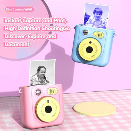 Kids Instant Print Camera – Instant Fun & Creativity for Ages 4–12 | Dual Lens, 1080P Video, DIY Stickers, Thermal Print & More!