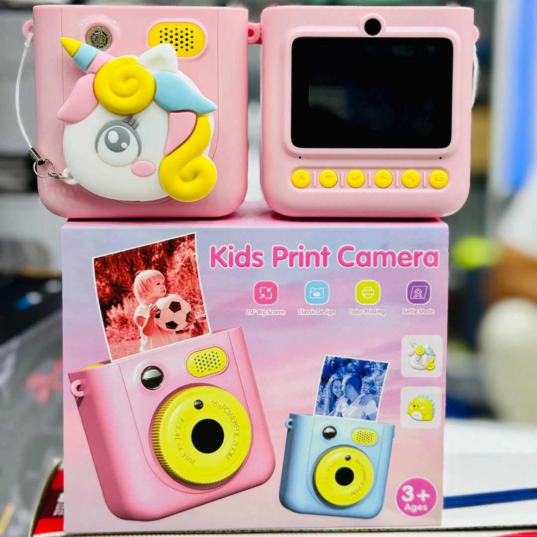 Kids Instant Print Camera – Instant Fun & Creativity for Ages 4–12 | Dual Lens, 1080P Video, DIY Stickers, Thermal Print & More!
