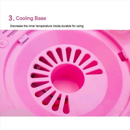 Mini Electric Cotton Candy Maker – DIY Candy Floss Machine with 10 Bamboo Sticks & Sugar Spoon | Home Use, Party Fun, Kid-Friendly | Pink