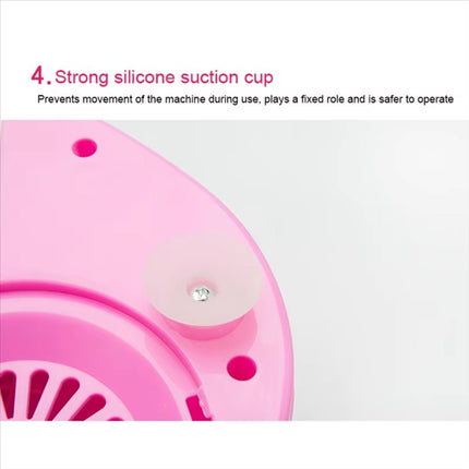 Mini Electric Cotton Candy Maker – DIY Candy Floss Machine with 10 Bamboo Sticks & Sugar Spoon | Home Use, Party Fun, Kid-Friendly | Pink